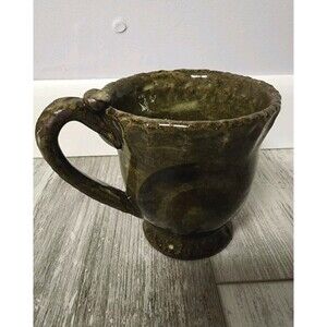 Artisan HANDMADE STUDIO ART POTTERY MUG 10oz Vintage Stoneware Cup Elegant Decor
